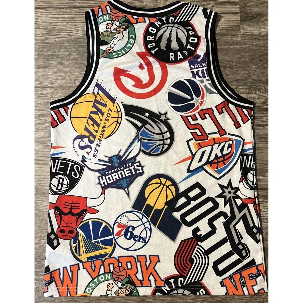 NBA Team Logo Jersey, All Teams On White Jersey, Men's Small‎ - Picture 2 of 8
